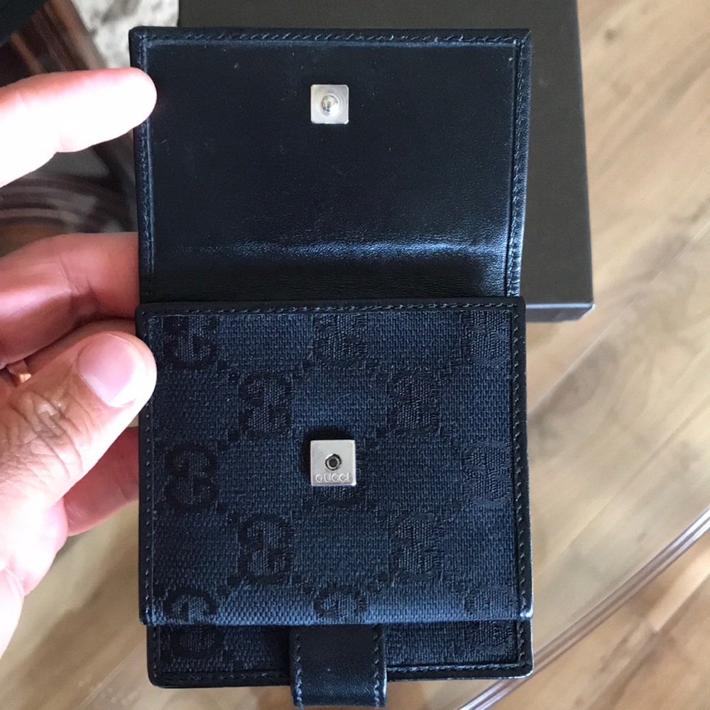 Gucci black wallet with coin purse and box - Picture 3 of 7